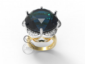 ring with gem 18mm 3D printmodel