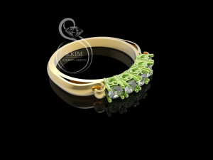 ring with heart heads Modèles 3D en vedette