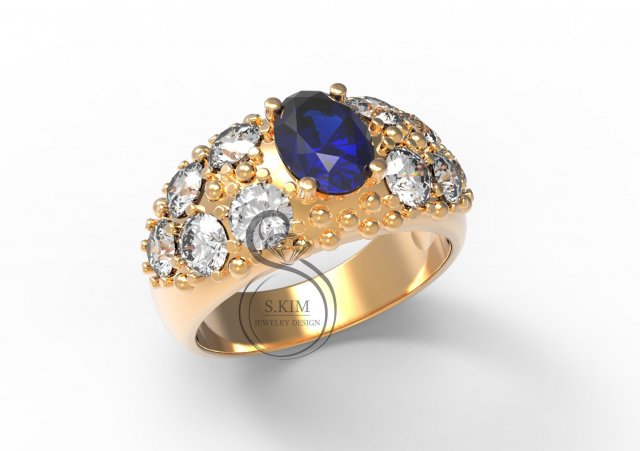 ring oval 7x5 Modèles 3D en vedette .c4d .max .obj .3ds .fbx .stl .blend 