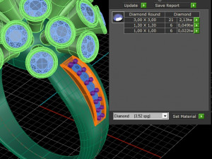 ring with taper heads gem 3mm 3D Print Model
