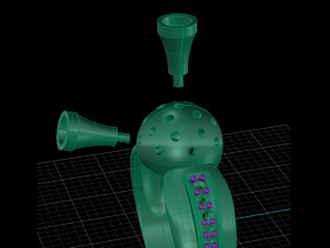 ring with taper heads gem 3mm 3D Print Model