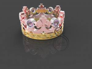 ring crown 3d print model 3D प्रिंट मॉडल