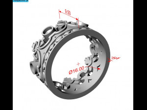ring crown 3d print model 3D प्रिंट मॉडल