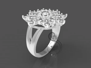 snowflake ring 3D Print Model