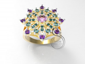 snowflake ring 3D Принт Модель