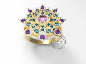 snowflake ring 3D Print Model