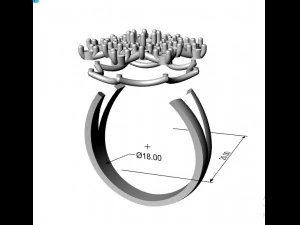 snowflake ring 3D Print Model