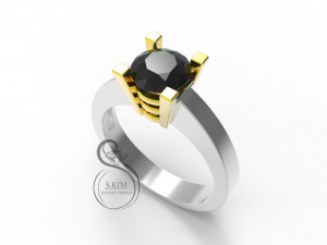 engagement ring 3d print model Modelo de Impressão 3D