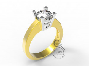 engagement ring 3d print model Modelo de Impressão 3D