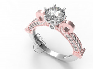 ring with removeable head 6mm 3d print model 3D 프린트 모델