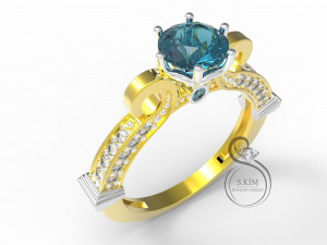 ring with removeable head 6mm 3d print model 3D 프린트 모델
