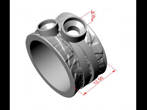 ring with gems 5mm 6mm 3D Print Model