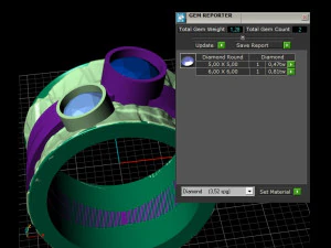ring with gems 5mm 6mm 3D Print Model