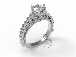 ring with brilliant 3D Print Model