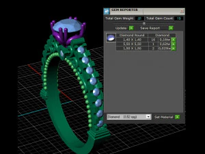 ring with brilliant 3D Print Model