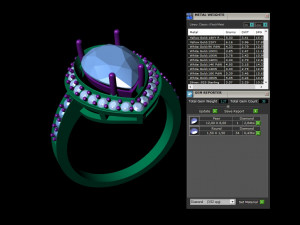 pear ring 3D 프린트 모델