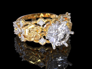 rose ring Model Cetak 3D