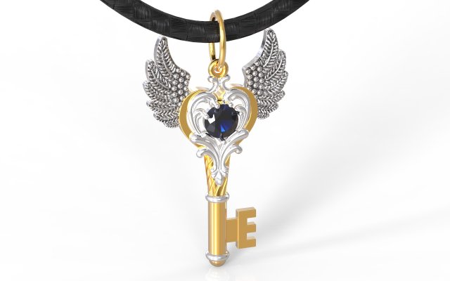 key pendant 3D-printmodel .c4d .max .obj .3ds .fbx .stl .blend 