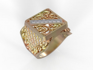 pattern man ring 3D Print Model