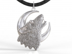 wolf pendant 3D Print Model