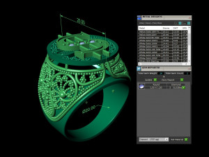 dollar man ring filigree 3D 프린트 모델
