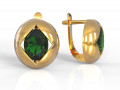 Earring with square cut in oval 3D Model