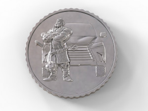 lexus and warrior with sword coin 3D 프린트 모델