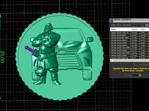 lexus and warrior with sword coin 3D 프린트 모델