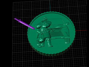 lexus and warrior with sword coin 3D 프린트 모델
