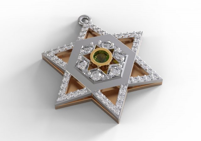 Star Of David 3d Model In Pendants 3dexport