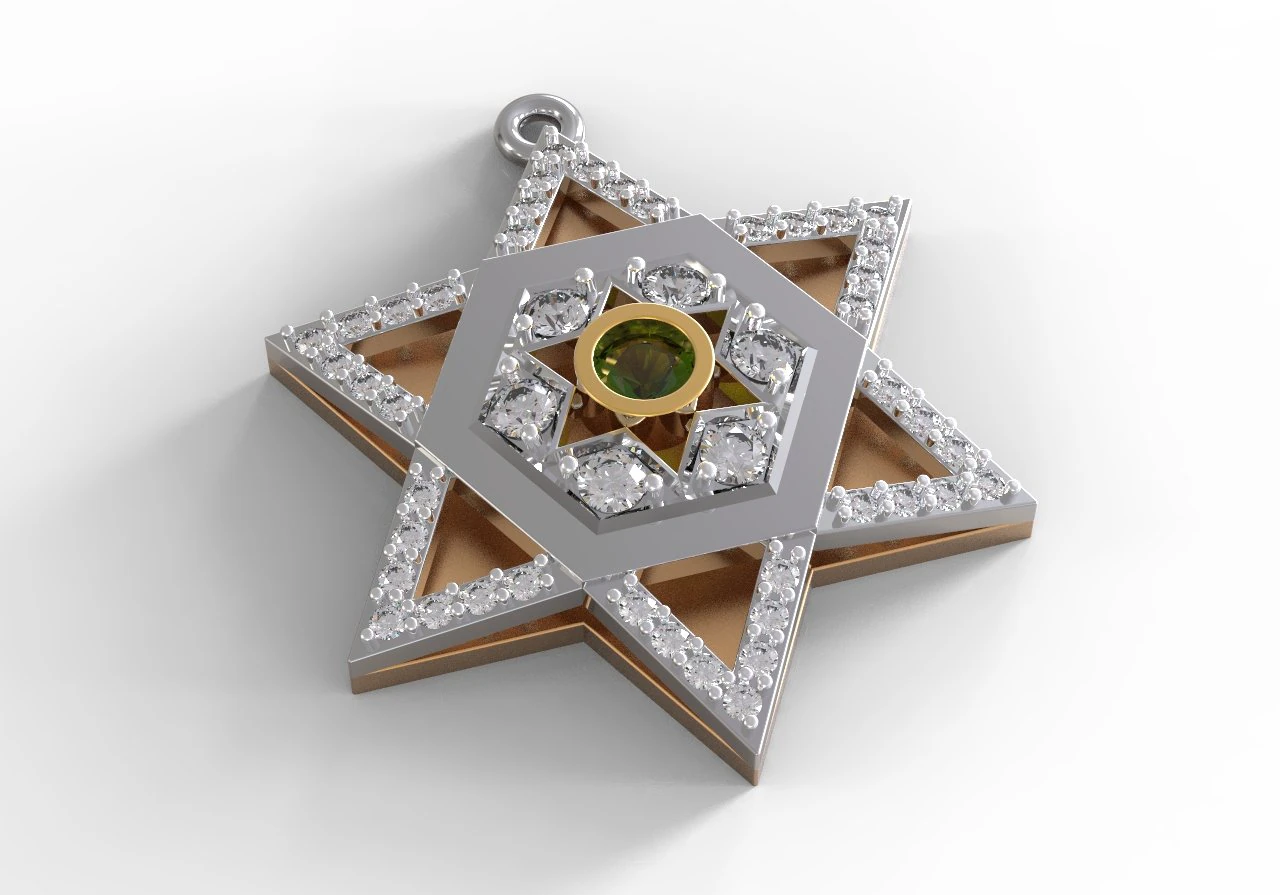 star of david 3D Print Model .c4d .max .obj .3ds .fbx .stl .blend 