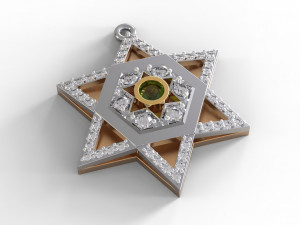 star of david 3D Print Model