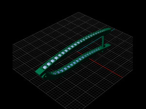 long double earrings with gems 3D Print Model