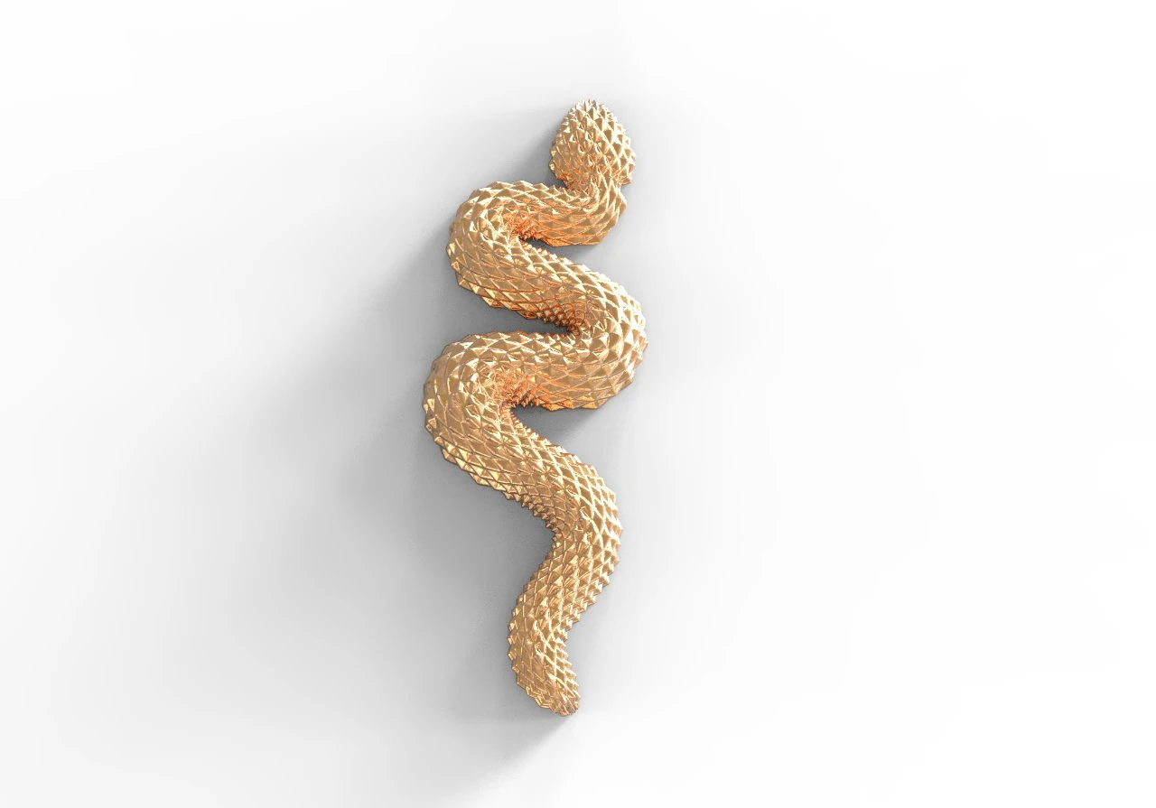 snake earrings 3D Print Model .c4d .max .obj .3ds .fbx .stl .blend 