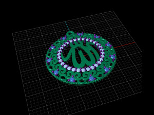 muslim round pendant 3D Baskı Modeli