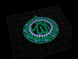 muslim round pendant 3D Print Model