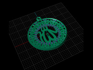 muslim round pendant 3D Baskı Modeli