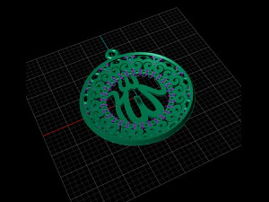 muslim round pendant 3D Print Model