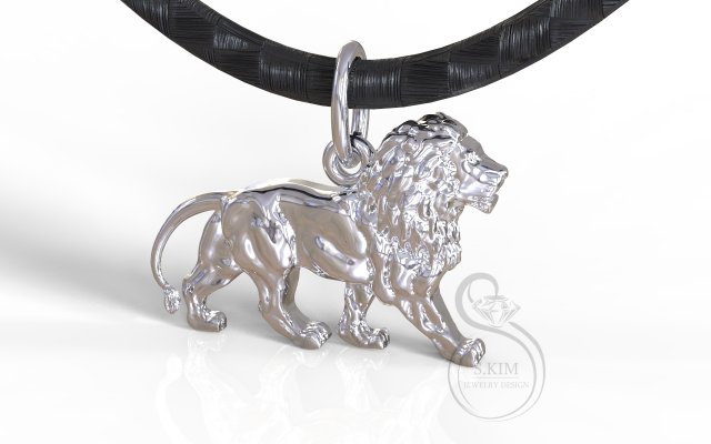 lion pendant 3D Print Model .c4d .max .obj .3ds .fbx .stl .blend 