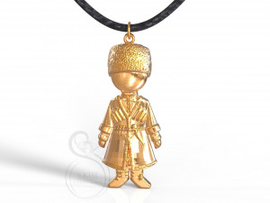 caucasian boy and girl pendant and bracelete 3D Print Model