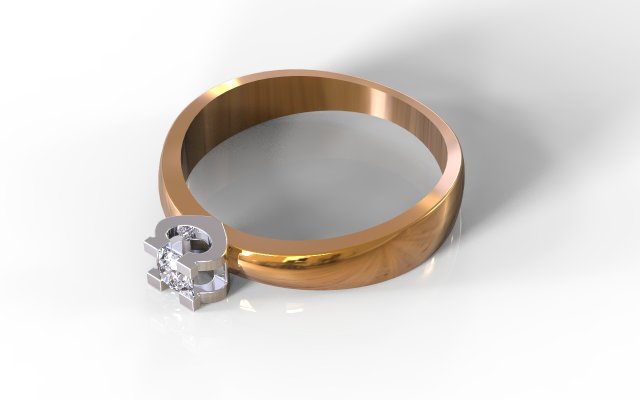 wedding ring 3D Print Model .c4d .max .obj .3ds .fbx .stl .blend 