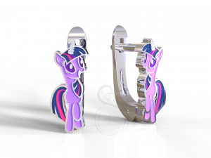 my little pony earrings sparkle 3D Print Model