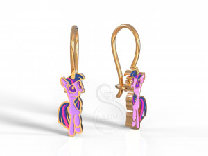 my little pony earrings sparkle Modèles 3D en vedette