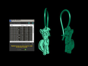 my little pony earrings sparkle Modèles 3D en vedette