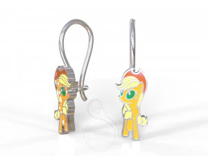 i miei piccoli orecchini pony applejack Modello di stampa 3D