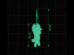 my little pony earrings applejack Modèles 3D en vedette