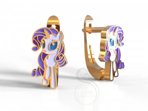 my little pony earrings rarity 3D Print Model