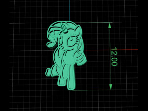 my little pony earrings rarity Modelo de Impressão 3D