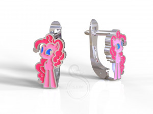 pinkie pie earrings fluttershy Modelo de Impressão 3D