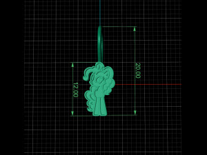 pinkie pie earrings fluttershy Modelo de Impressão 3D